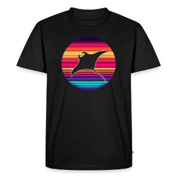 Manta ray - Men's Premium Organic T-Shirt - black - Front - Nico (187cm)