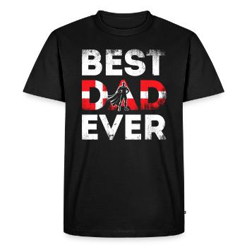 Meilleur papa de tous les temps - Danemark - T-shirt Premium bio Homme - noir - Devant - Nico (187cm)
