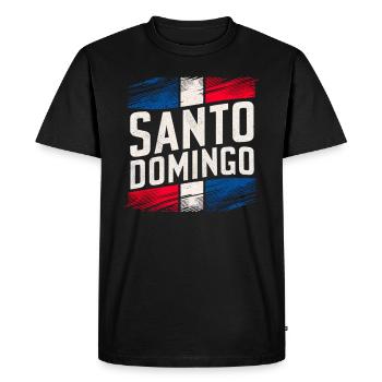 Santo Domingo, Dominican Republic - Men's Premium Organic T-Shirt - black - Front - Nico (187cm)