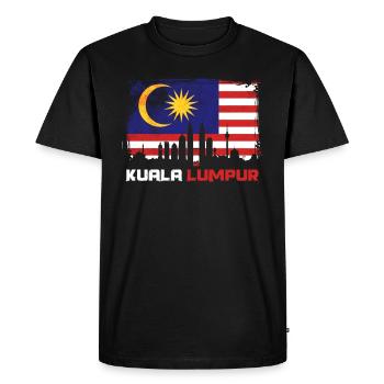 Kuala Lumpur Drapeau de la Malaisie - T-shirt Premium bio Homme - noir - Devant - Nico (187cm)