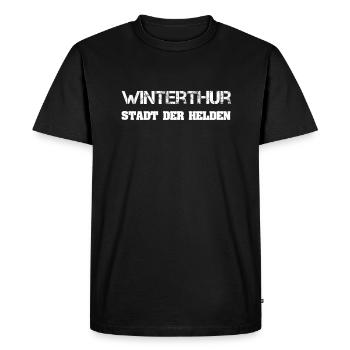 Winterthur city of heroes gift idea - Men's Premium Organic T-Shirt - black - Front - Nico (187cm)