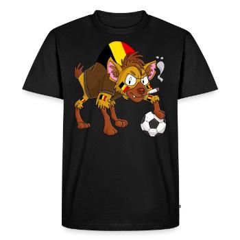 Hyène Fan Belgique - T-shirt Premium bio Homme - noir - Devant - Nico (187cm)