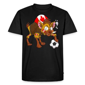 Hyène Fan Canada - T-shirt Premium bio Homme - noir - Devant - Nico (187cm)