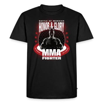 MMA Fighter Fight Martial Arts Training Gift - Men's Premium Organic T-Shirt - black - Front - Nico (187cm)