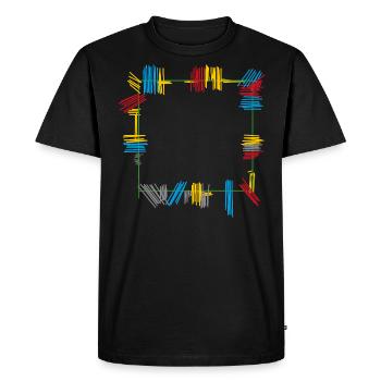 Frame: Colorful - Men's Premium Organic T-Shirt - black - Front - Nico (187cm)