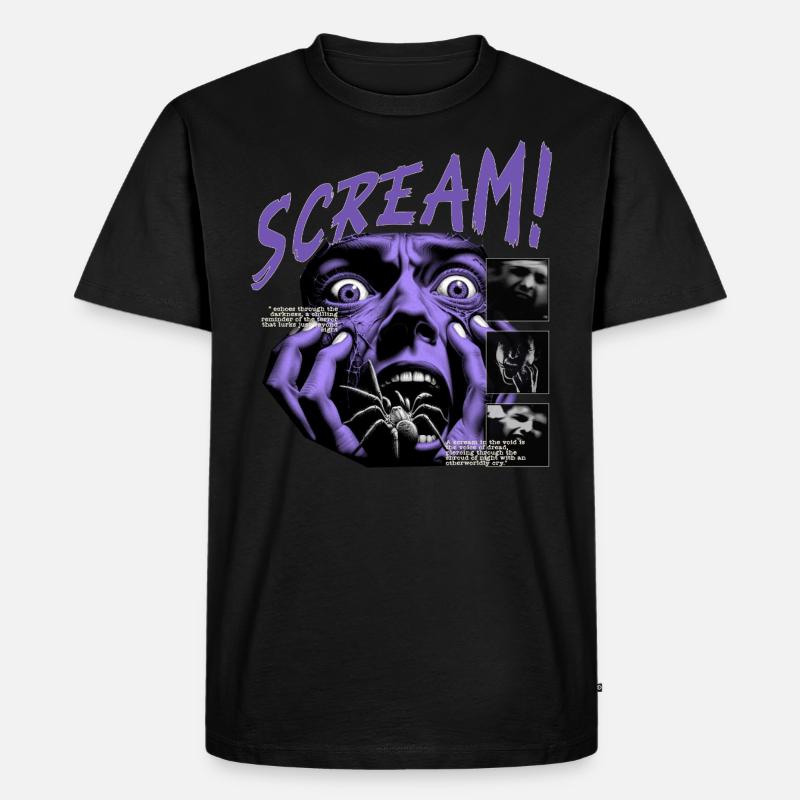 Horror - SCREAM! - Männer Premium Bio T-Shirt - Schwarz
