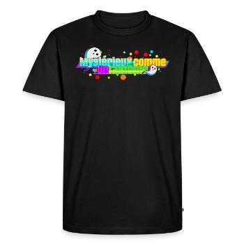 Mystérieux comme un fantôme - T-shirt Premium bio Homme - noir - Devant - Nico (187cm)