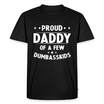 Fier papa de quelques enfants débiles - T-shirt Premium bio Homme - noir - Devant - Nico (187cm)