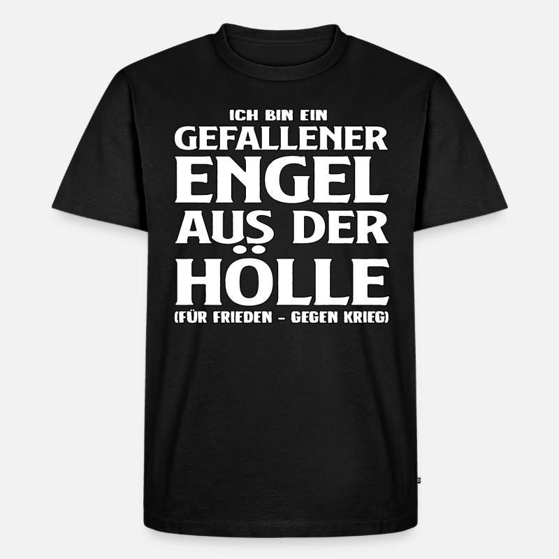 Gefallener Engel - Männer Premium Bio T-Shirt - Schwarz