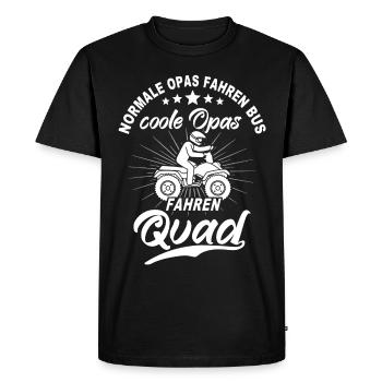 Quad grand-père Quadbike Proverbe Bus - T-shirt Premium bio Homme - noir - Devant - Nico (187cm)