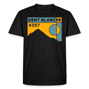 Dent Blanche Granges Valais Itinéraire normal randonnée alpine - T-shirt Premium bio Homme - noir - Devant - Nico (187cm)