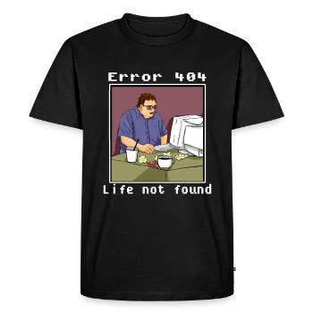 Cadeau drôle de pirate de joueur d'ordinateur de nerd geek - T-shirt Premium bio Homme - noir - Devant - Nico (187cm)
