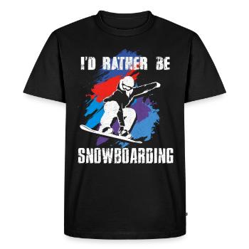Snowboarding Snowboarding Snowboarder Embarquement - T-shirt Premium bio Homme - noir - Devant - Nico (187cm)