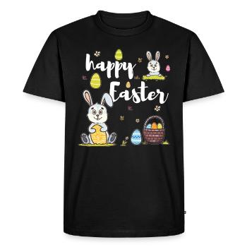 T-shirt de Pâques - T-shirt Premium bio Homme - noir - Devant - Nico (187cm)