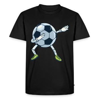 Tamponner le football - T-shirt Premium bio Homme - noir - Devant - Nico (187cm)