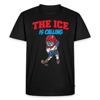 hockey - T-shirt Premium bio Homme - noir - Devant - Nico (187cm)