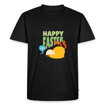 Funny chicks, happy easter - gift idea - Men's Premium Organic T-Shirt - black - Front - Nico (187cm)