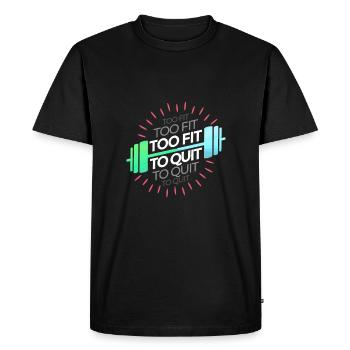 Super forme physique - T-shirt Premium bio Homme - noir - Devant - Nico (187cm)