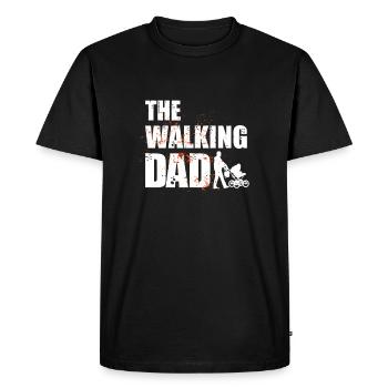 Bébé père papa enceinte Le cadeau de papa qui marche - T-shirt Premium bio Homme - noir - Devant - Nico (187cm)