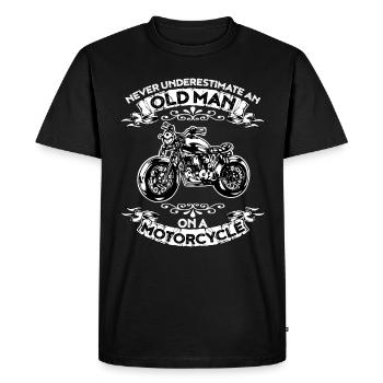 Ne jamais sous-estimer un vieil homme avec une moto - T-shirt Premium bio Homme - noir - Devant - Nico (187cm)