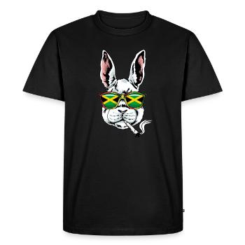 Reggae Bunny Reggaeton Music Festival Cadeau - T-shirt Premium bio Homme - noir - Devant - Nico (187cm)