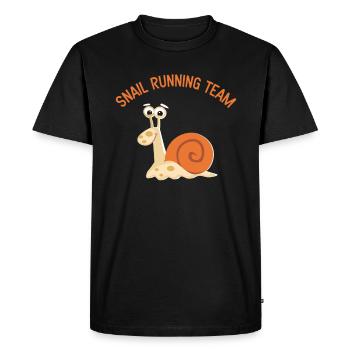 Groupe de course à pied en cours d'exécution - T-shirt Premium bio Homme - noir - Devant - Nico (187cm)