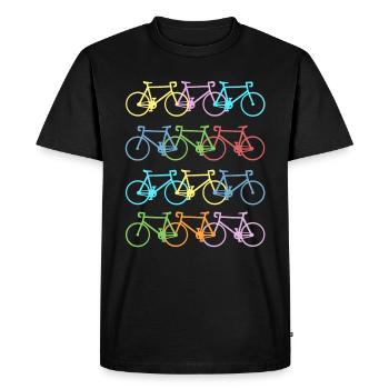 Vélo vélo de route vélo de montagne vélo cadeau - T-shirt Premium bio Homme - noir - Devant - Nico (187cm)