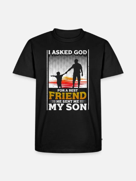 father and son - Men's Premium Organic T-Shirt - black