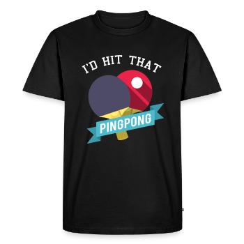 tennis de table - T-shirt Premium bio Homme - noir - Devant - Nico (187cm)