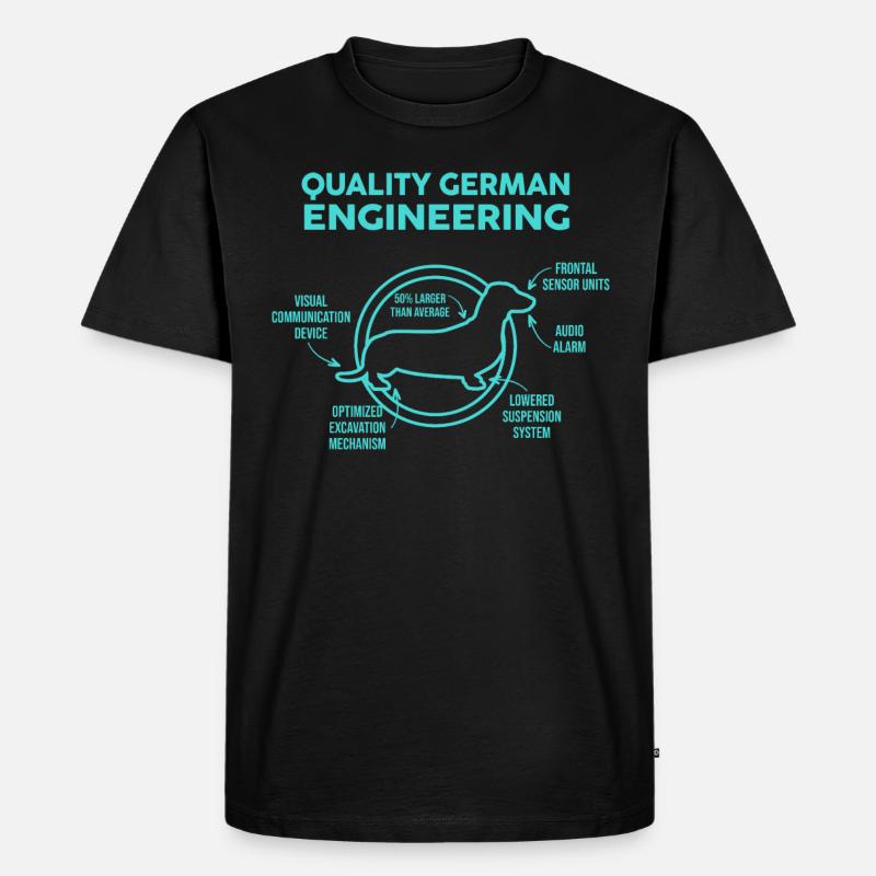 Dackel - Männer Premium Bio T-Shirt - Schwarz