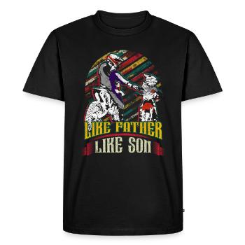 Vater und Sohn Motorcross Supercross Vater Sohn - T-shirt Premium bio Homme - noir - Devant - Nico (187cm)