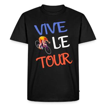Amoureux de la course cycliste Vive Le Tour - T-shirt Premium bio Homme - noir - Devant - Nico (187cm)