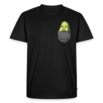 Avocat drôle d'avocat dans un cadeau de poche de poitrine - T-shirt Premium bio Homme - noir - Devant - Nico (187cm)