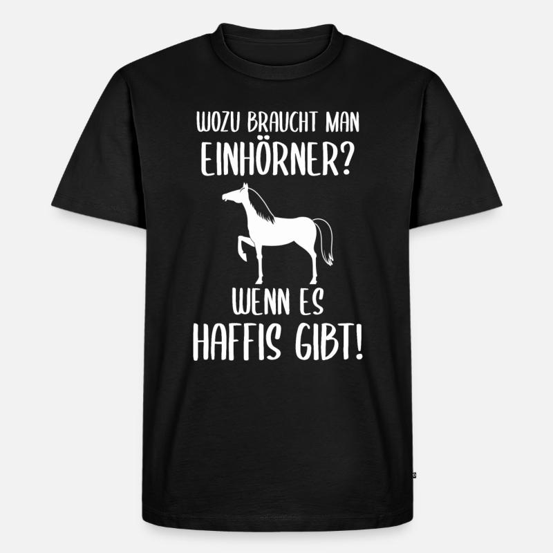 Haflinger Pferd Pferdesprüche Reiterhof Geschenk - Männer Premium Bio T-Shirt - Schwarz
