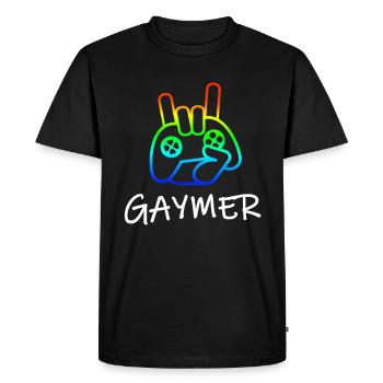 Gamer Gay Pride LGBT Gaming Sweet Gift - T-shirt Premium bio Homme - noir - Devant - Nico (187cm)