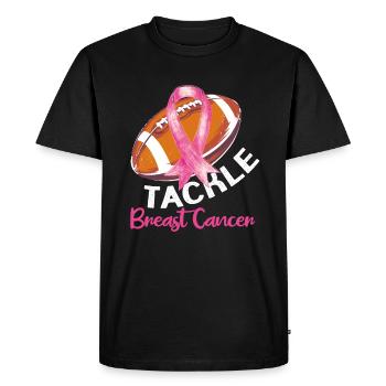 cancer du sein - T-shirt Premium bio Homme - noir - Devant - Nico (187cm)