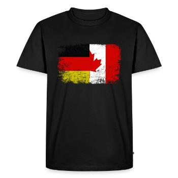 Kanada Kanada-Flagge Deutschland Cool Geschenk - Männer Premium Bio T-Shirt - Schwarz - Vorne - Nico (187cm)