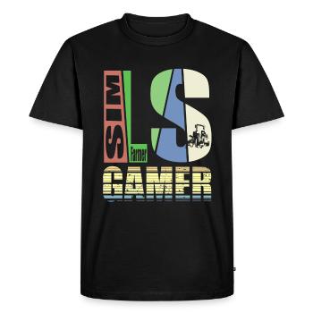 SimGamer - Men's Premium Organic T-Shirt - black - Front - Nico (187cm)