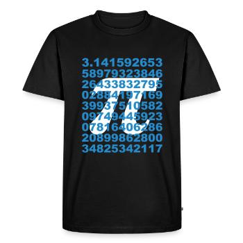 Pi number - Men's Premium Organic T-Shirt - black - Front - Nico (187cm)