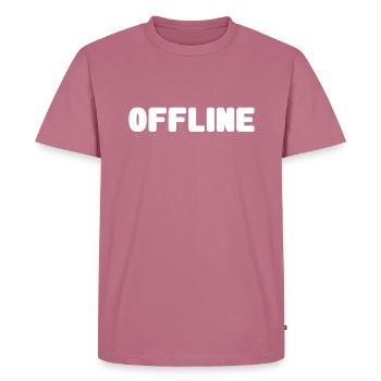 offline - Men's Premium Organic T-Shirt - mauve - Front - Nico (187cm)