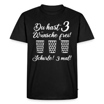 Weinfest Pfalz Dubbeglas Schorle Wein Geschenk - Männer Premium Bio T-Shirt - Schwarz - Vorne - Nico (187cm)