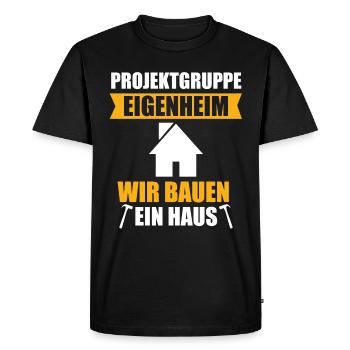 Maître d’ouvrage Maison Maison Maison Fête cool cadeau - T-shirt Premium bio Homme - noir - Devant - Nico (187cm)