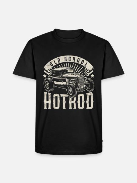 Hotrod Vintage Oldtimer Gift Old School Car - Voiture ancienne - T-shirt Premium bio Homme - noir