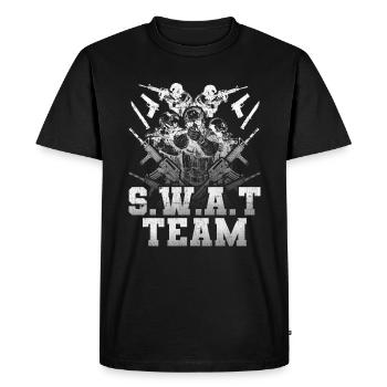 Forces spéciales tactiques de la police SWAT - T-shirt Premium bio Homme - noir - Devant - Nico (187cm)