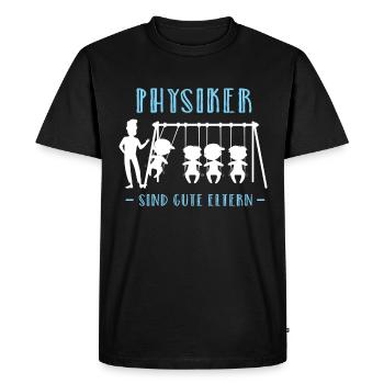 Physik Werdender Vater Mutter Eltern Physiker - Männer Premium Bio T-Shirt - Schwarz - Vorne - Nico (187cm)