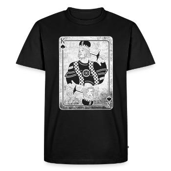 Costume d'Halloween Card Roi du Roi Poker Card drôle - T-shirt Premium bio Homme - noir - Devant - Nico (187cm)