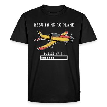 Rebuilding RC Plane Please Wait Plane Funny - T-shirt Premium bio Homme - noir - Devant - Nico (187cm)