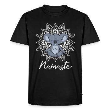 Koala Yoga Meditation Yogi Namaste Gift - Men's Premium Organic T-Shirt - black - Front - Nico (187cm)
