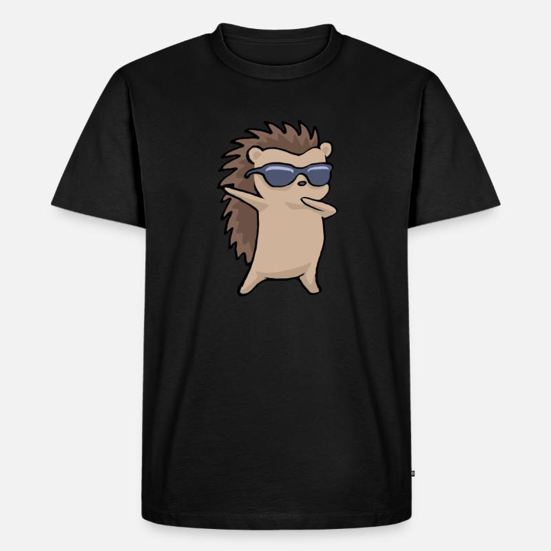 Dabbing Igel Lustiges Igel Geschenk - Männer Premium Bio T-Shirt - Schwarz