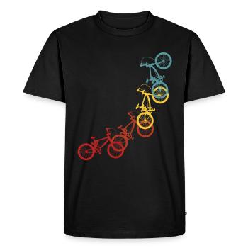 BMX Sayings Biker Biker Retro Stunt Gift - Men's Premium Organic T-Shirt - black - Front - Nico (187cm)